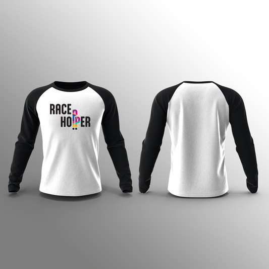 Race Hopper - Long Sleeve - Black&White - Black Print