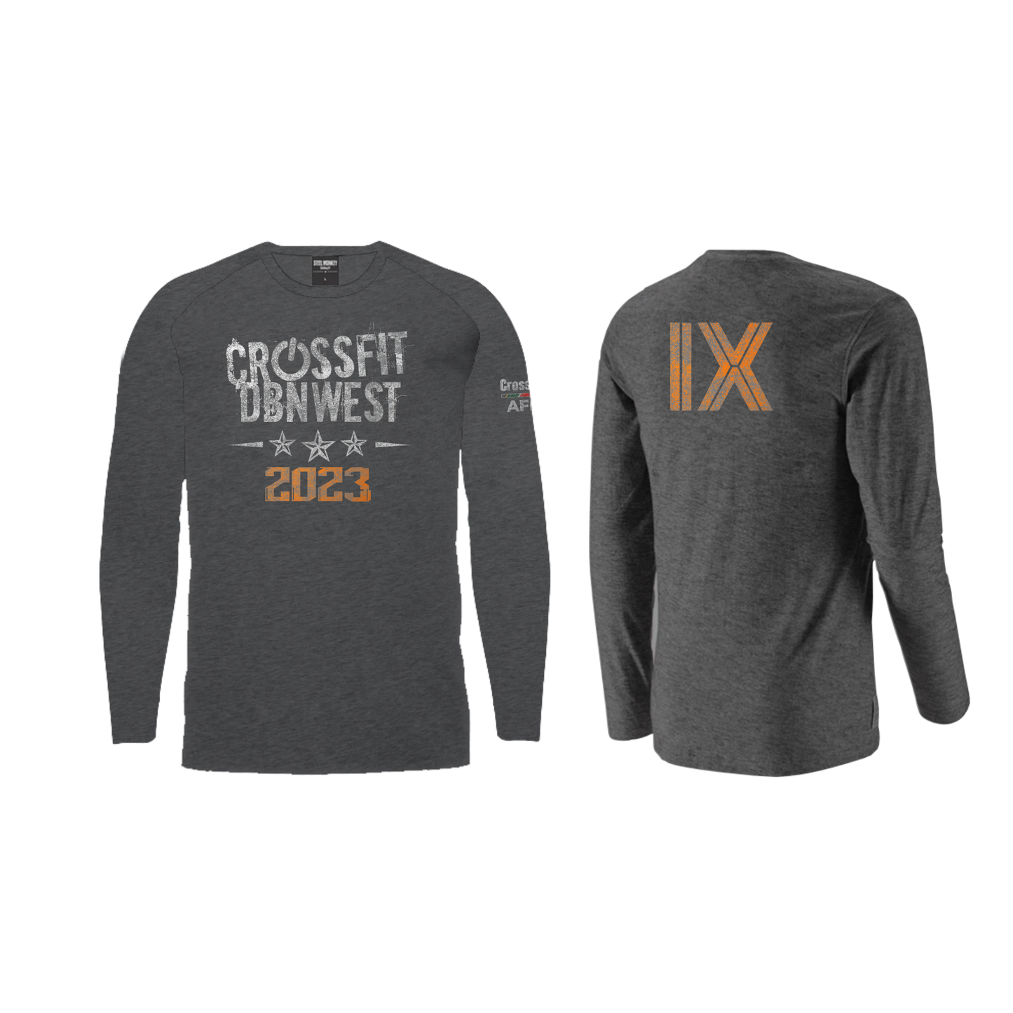 CF Crossfit Durban West- Charcoal - Unisex Raglan Longsleeve