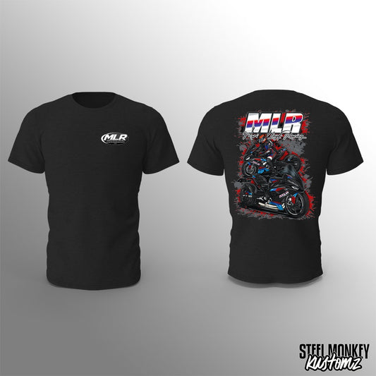 Marius Lloyd Racing - T-Shirt - Black - MLR - White Pocket