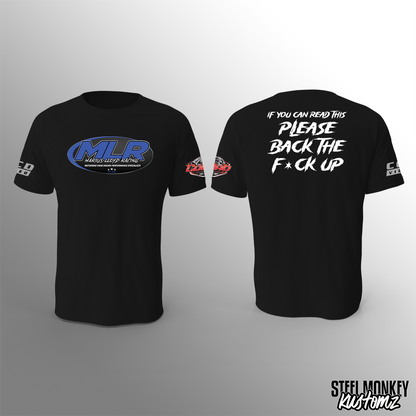 Marius Lloyd Racing - T-Shirt - Black Cotton - Back Up - Mens