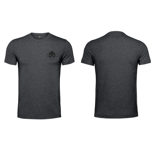 Mens T-Shirt - Charcoal Melange - Grunge Pocket Black