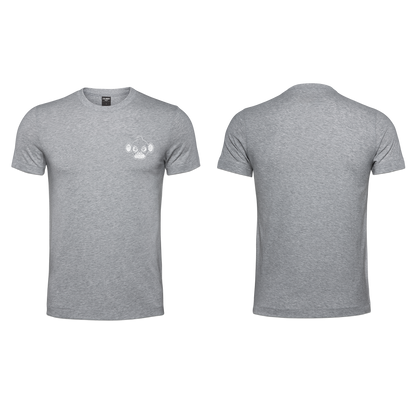 Mens T-Shirt - Grey Melange - Grunge Pocket White