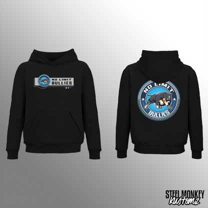 No Limit Bullies - Black Hoodie - Brushed Fleece - Design 2