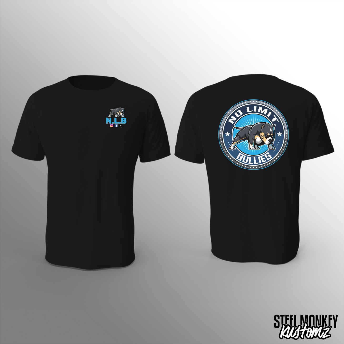 No Limit Bullies - T-Shirt - Black Cotton