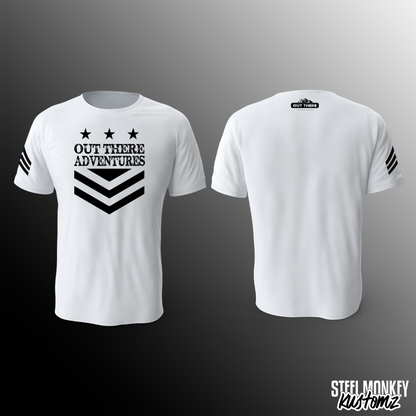 Out There Adventures - White - T-Shirt - 3 Stripes