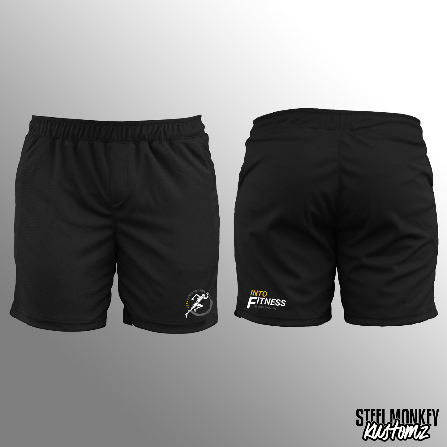 Into Fitness - Shorts - Black - Stronger Every Day