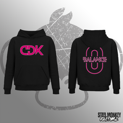 CDK - Black Hoodie - Brushed Fleece - Pink Design