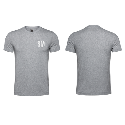 Mens T-Shirt - Grey Melange - SM White Pocket