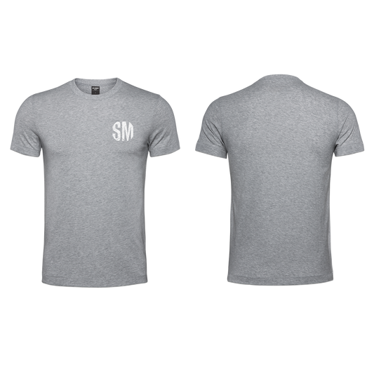 Mens T-Shirt - Grey Melange - SM White Pocket