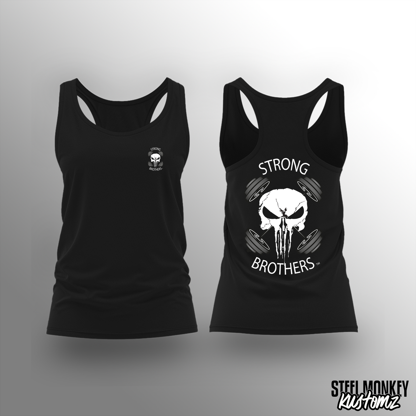 Strong Brothers - Ladies - Vests - Black - Skull