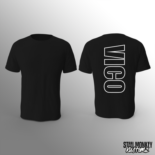 Vico Steel - Black - T-Shirt - Outline