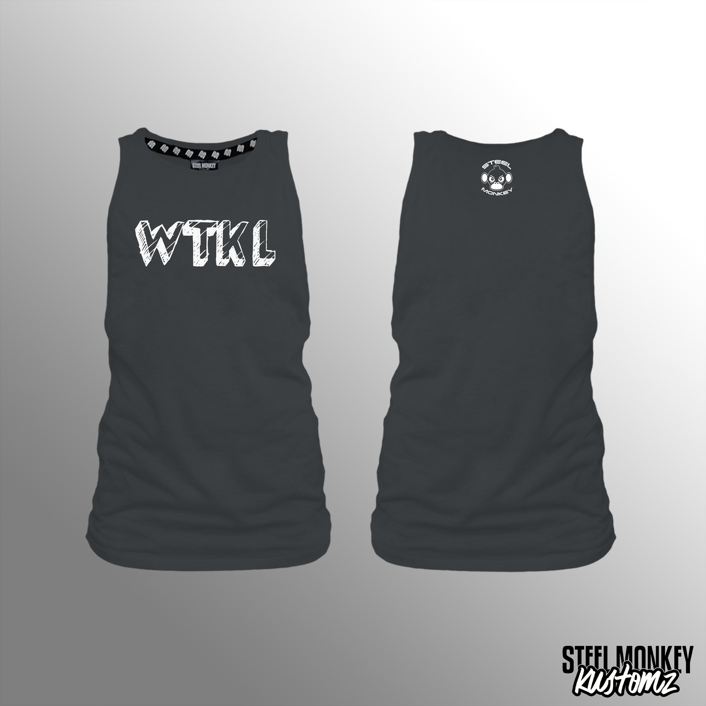 WTKL - Ladies Muscle Tank - Charcoal - Written