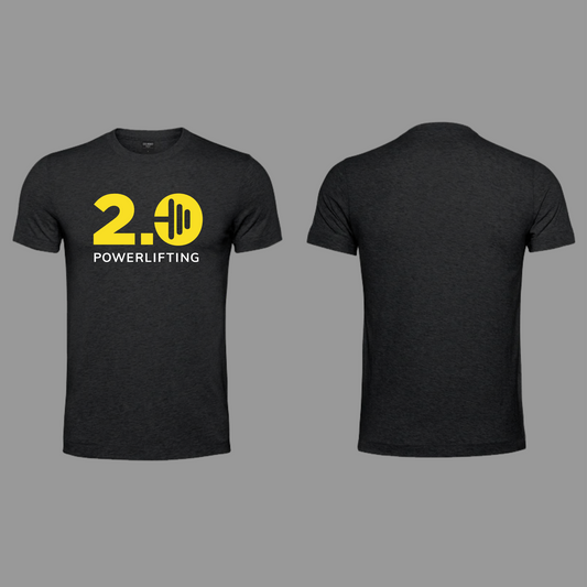 2.0 Strength & Fitness - Mens Tshirt - Powerlifting - Black