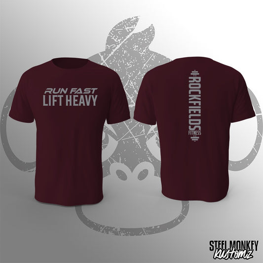 Rockfields Fitness - T-Shirt - Burgundy - Run Fast