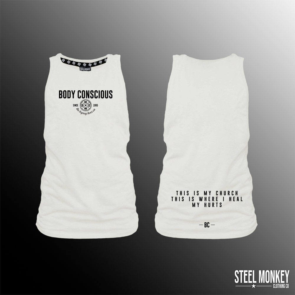 Body Conscious - Muscle Tank - White