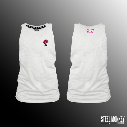 Cactus BLCK - Ladies - Muscle Tank - White - Pink