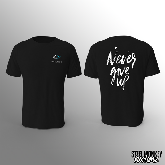 Winelands Fitness - Black - T-Shirt - Mens - Never Give Up