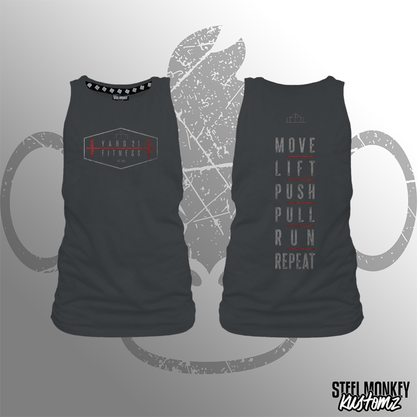 Yard21 Fitness - Ladies Muscle Tank - Charcoal