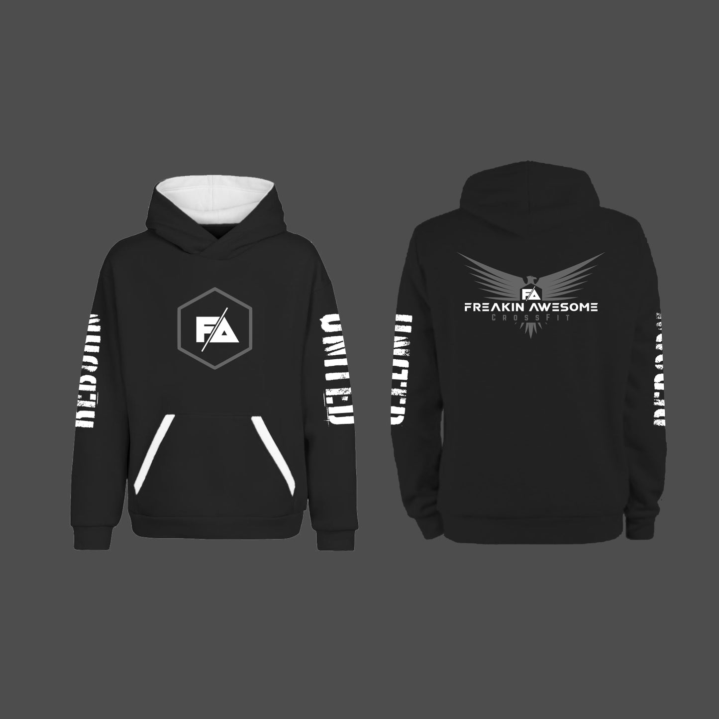 Freakin Awesome CF - Hoodie Black & White