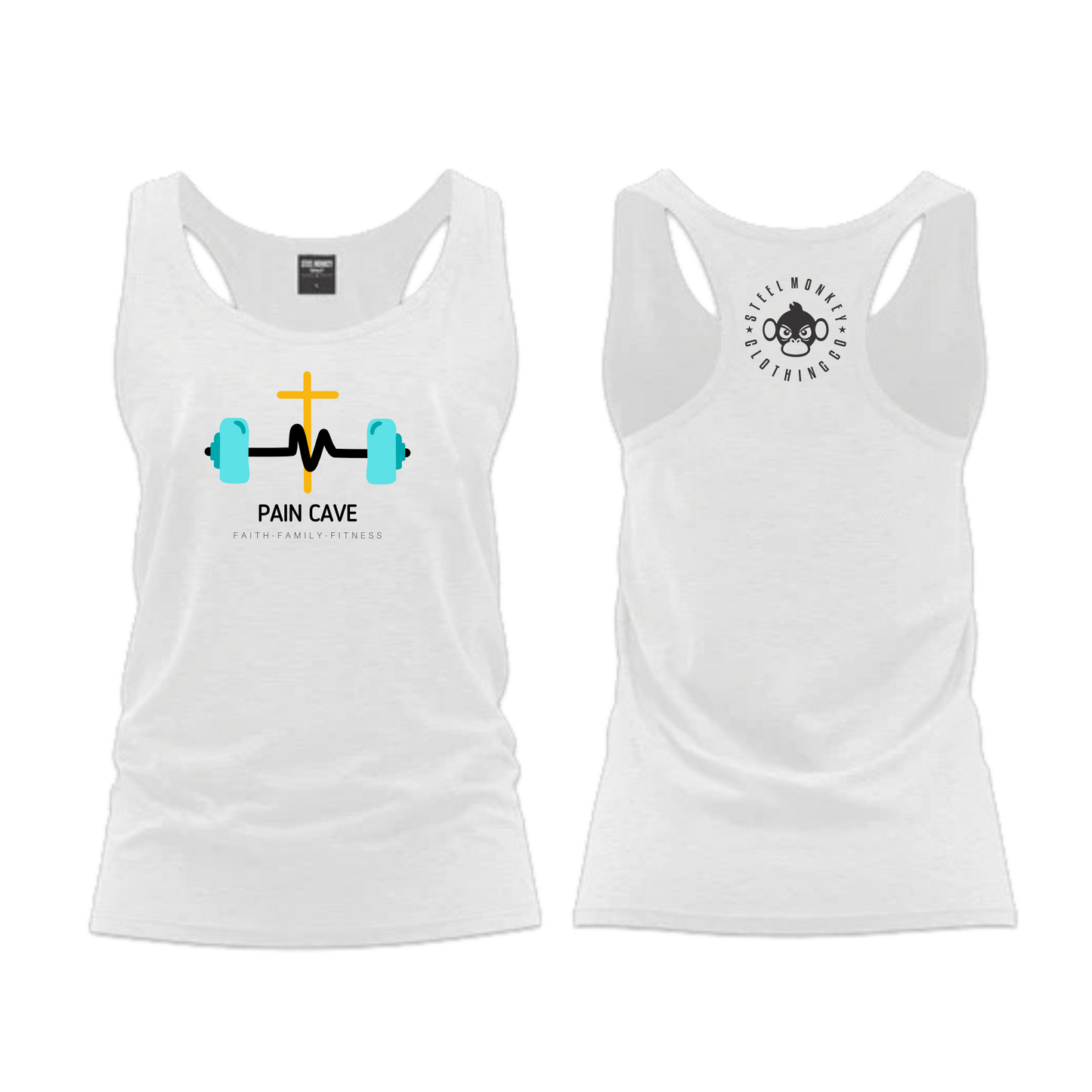 Pain Cave - Ladies Vest - White