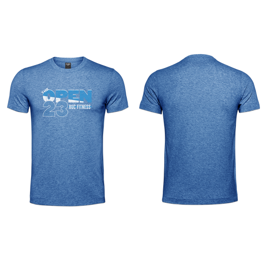 BUC Fitness Open 23 Mens T-Shirt - Blue Melange