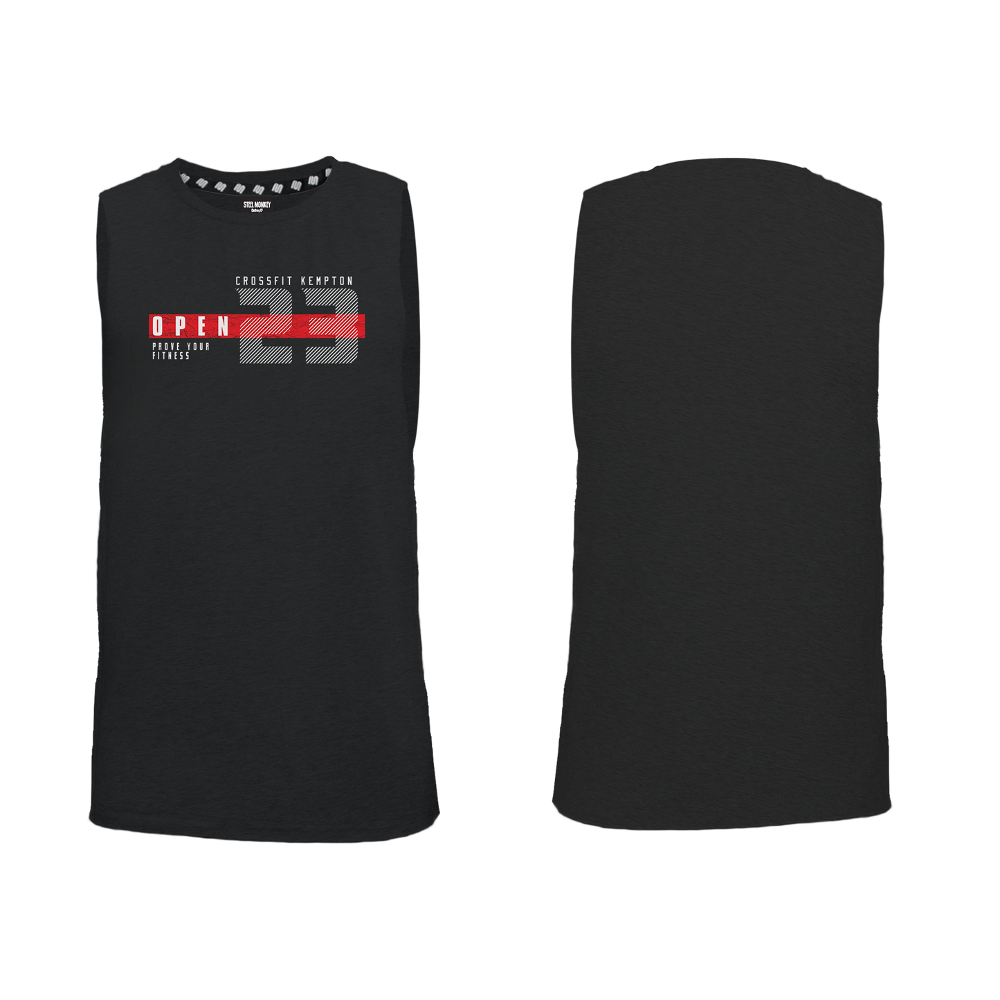 Crossfit Kempton Open 23 Mens Muscle Tank - Black Melange