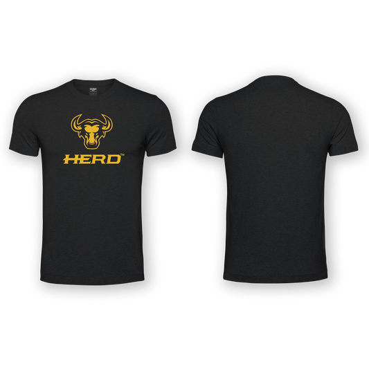 Herd Mens T-Shirt - Black Melange