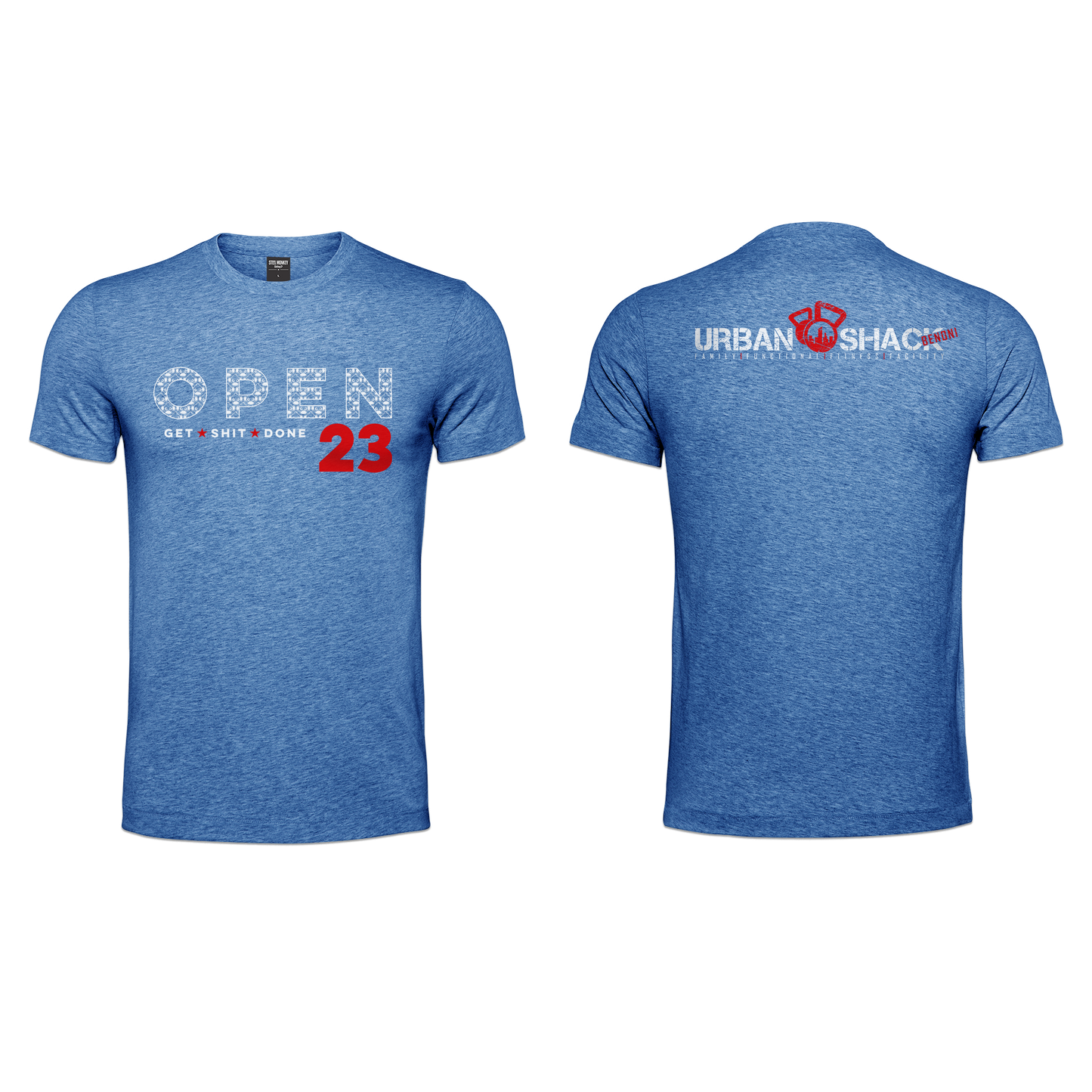 Urban Shack Open 23 Mens T - Blue Melange