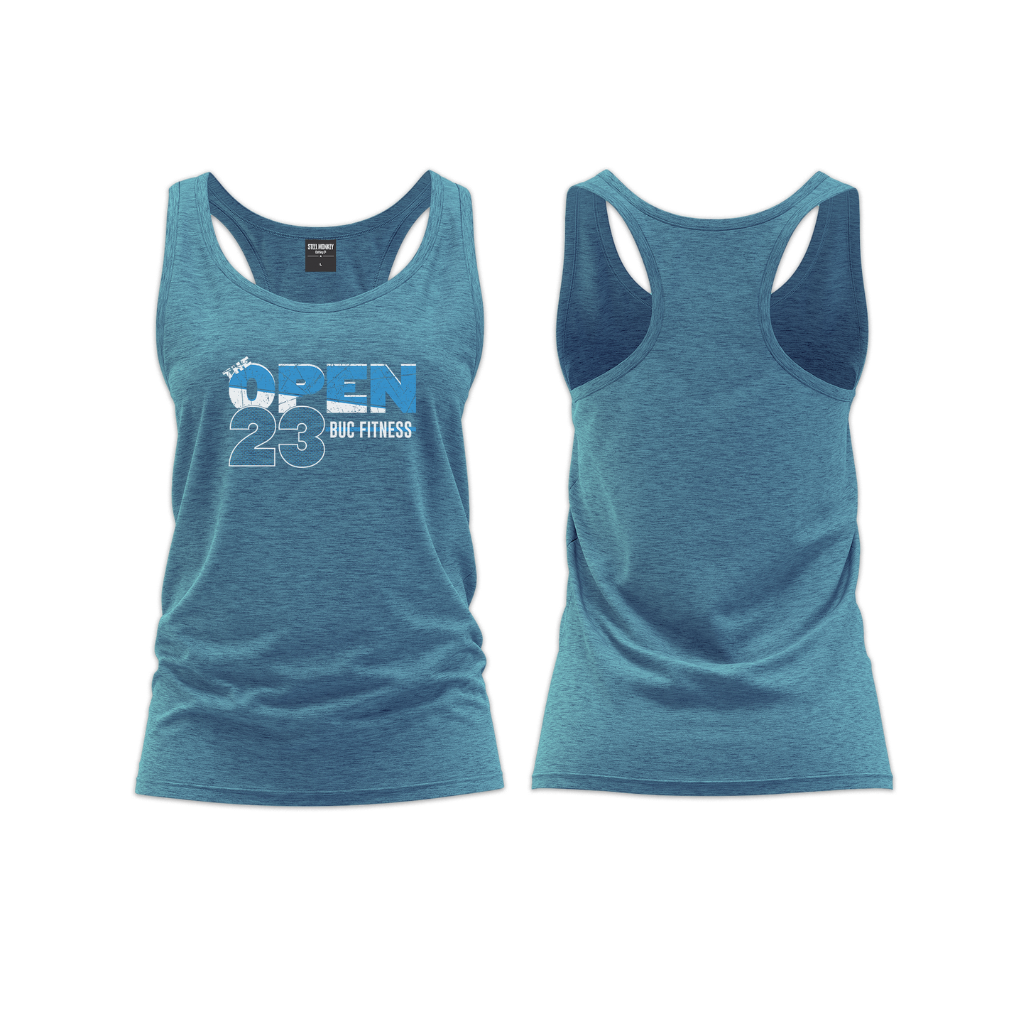 BUC Fitness Open 23 Ladies Straight Cut Vest - Blue Melange