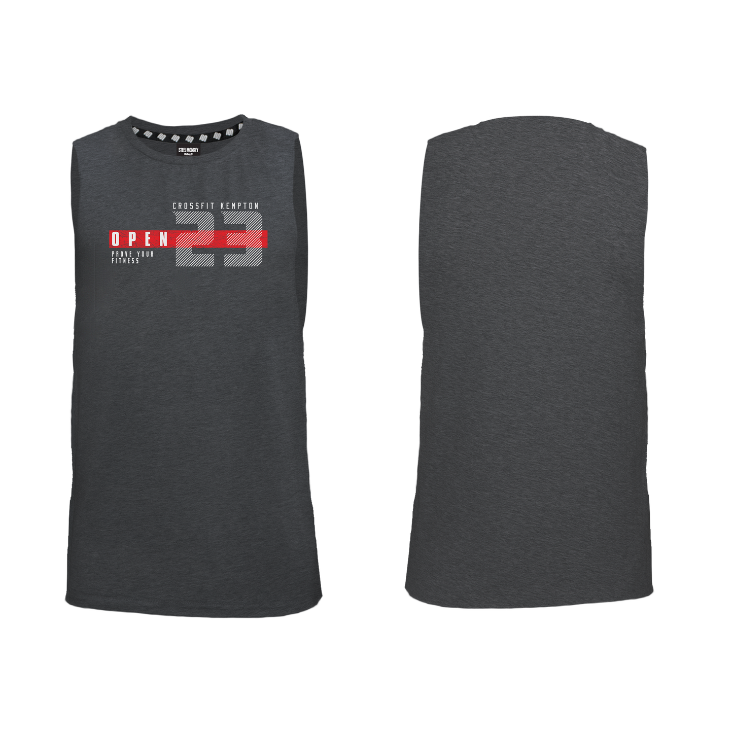 Crossfit Kempton Park Open 23 Mens Muscle Tank - Charcoal Melange