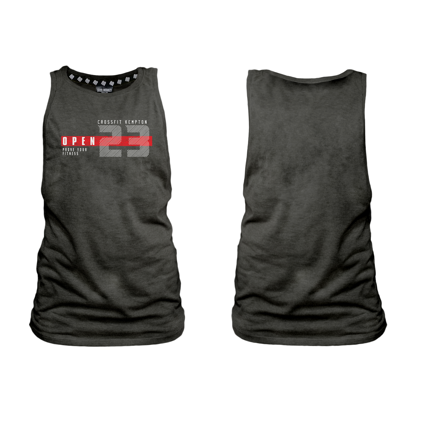 Crossfit Kempton Park Open 23 Ladies Muscle Tank - Charcoal Melange