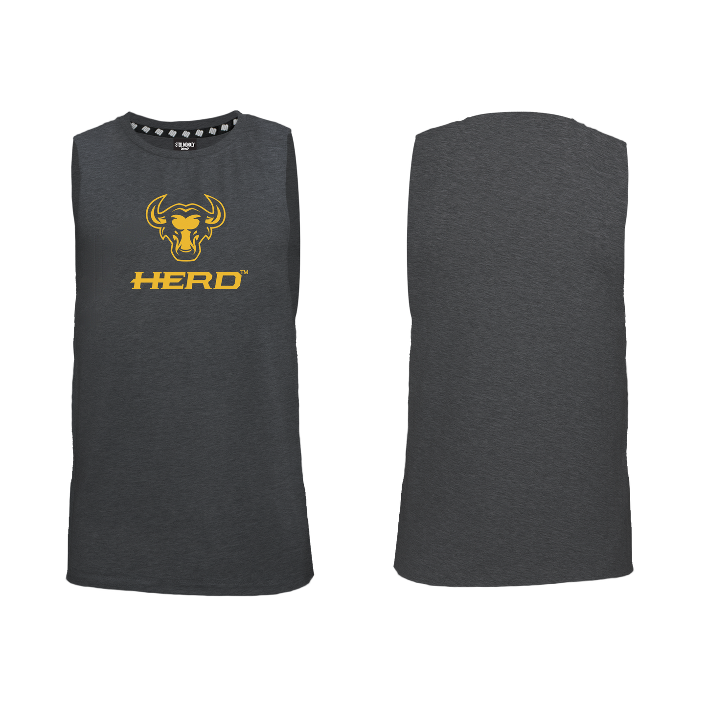 Herd Mens Muscle Tank - Charcoal Melange