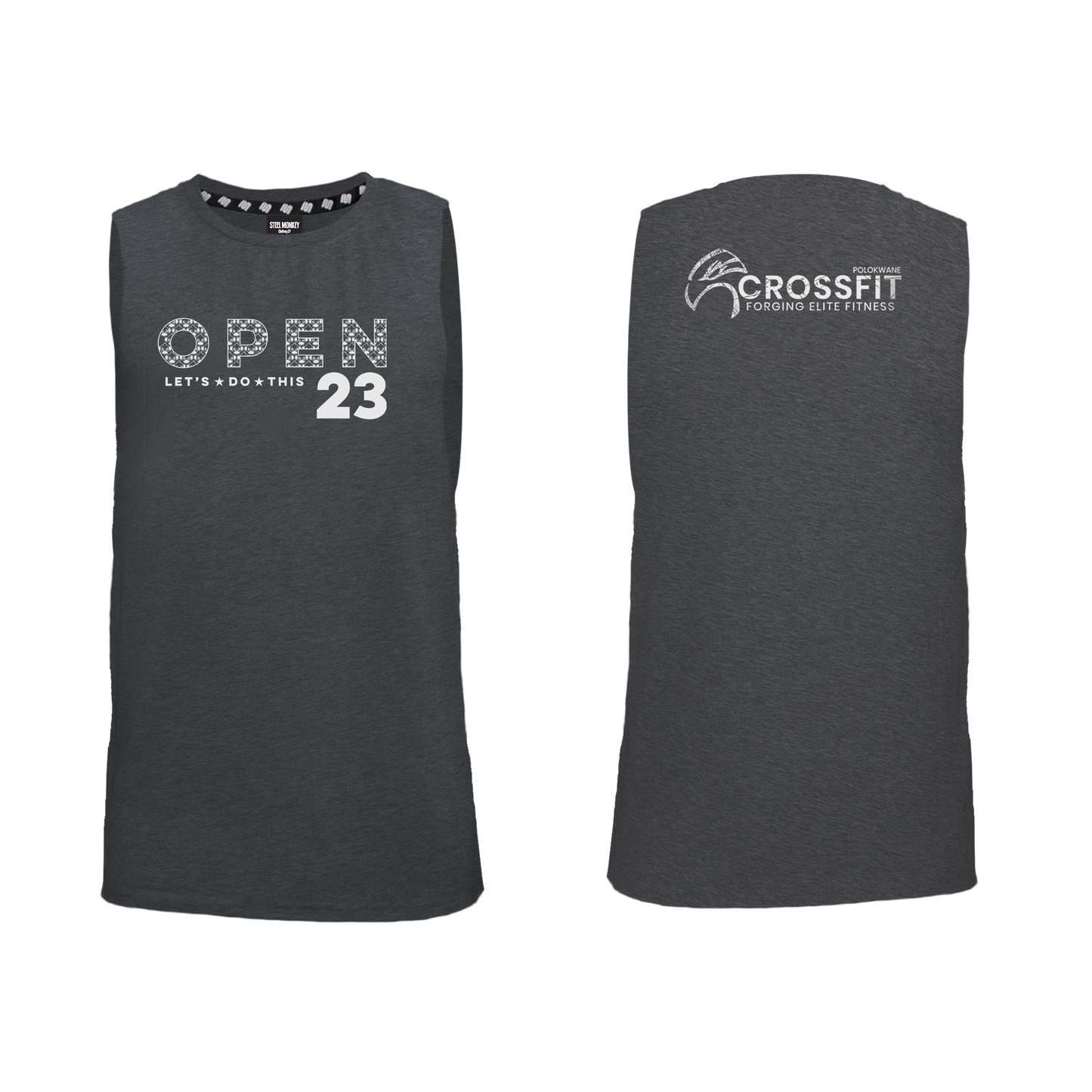 Polokwane Open 23 Mens Muscle Tank - Charcoal Melange