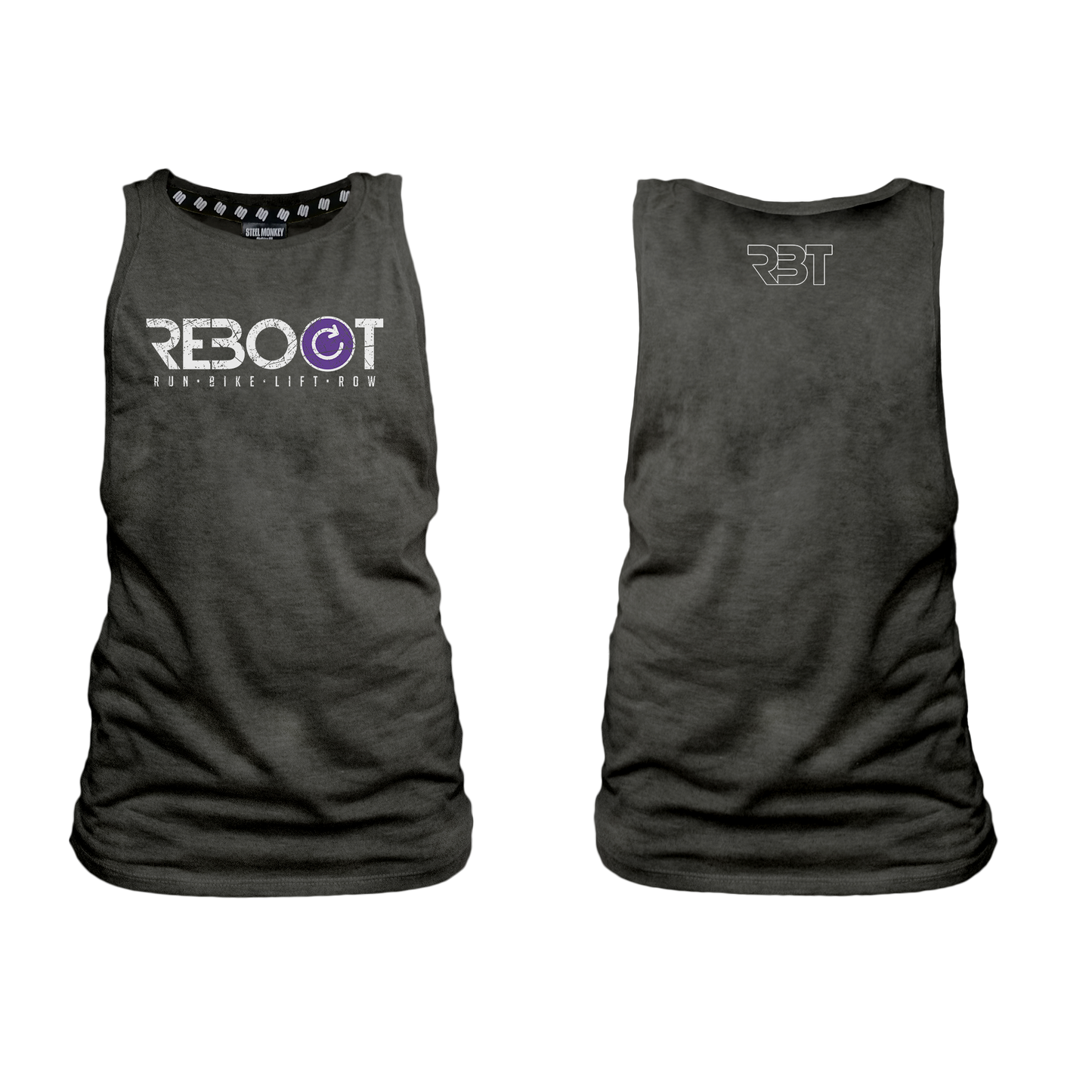 Reboot Ladies Muscle Tank - Charcoal Melange