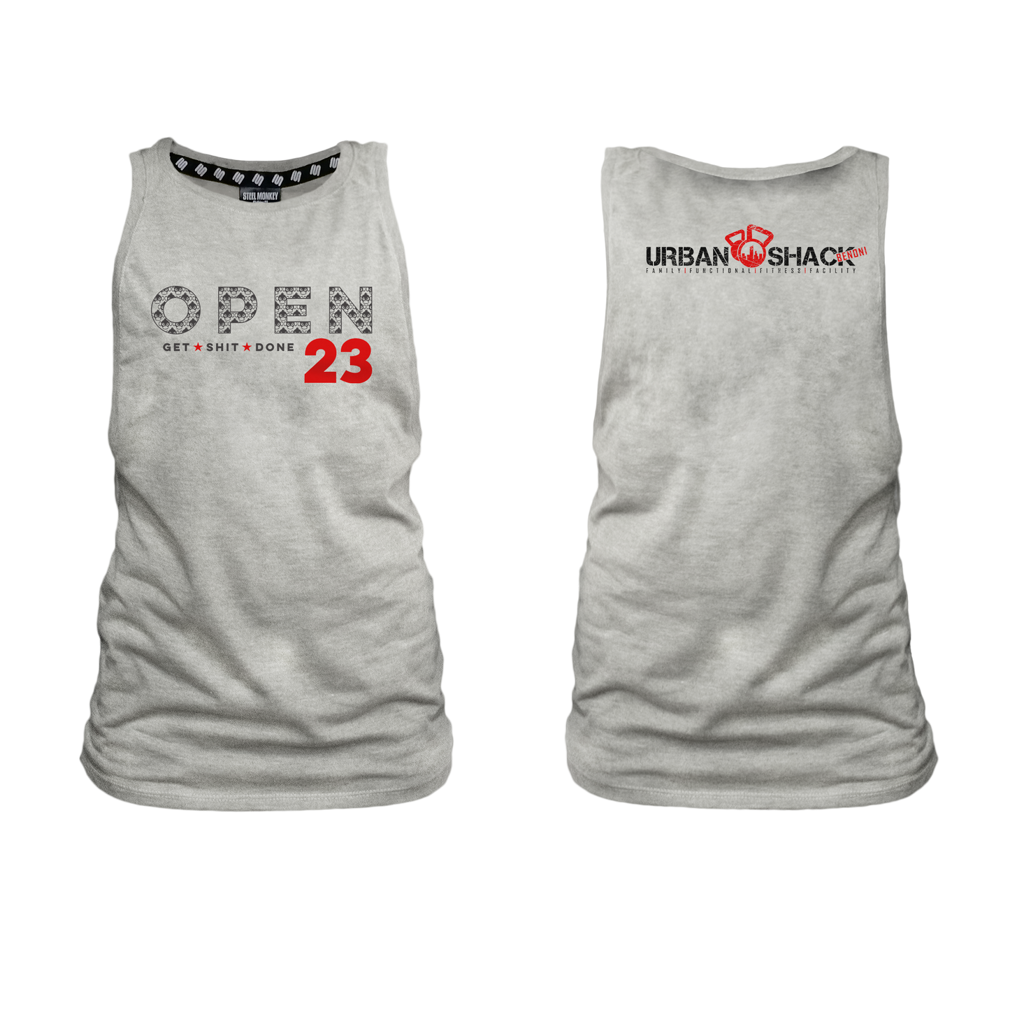 Urban Shack Open 2023 Ladies Tank - Grey Melange