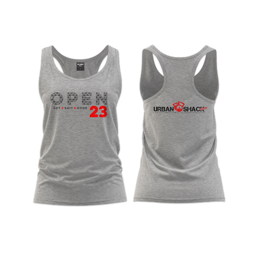 Urban Shack Open 2023 Ladies Straight Cut Vest - Grey Melange