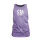 SM Ladies Melange Muscle Tank - SM Grunge White