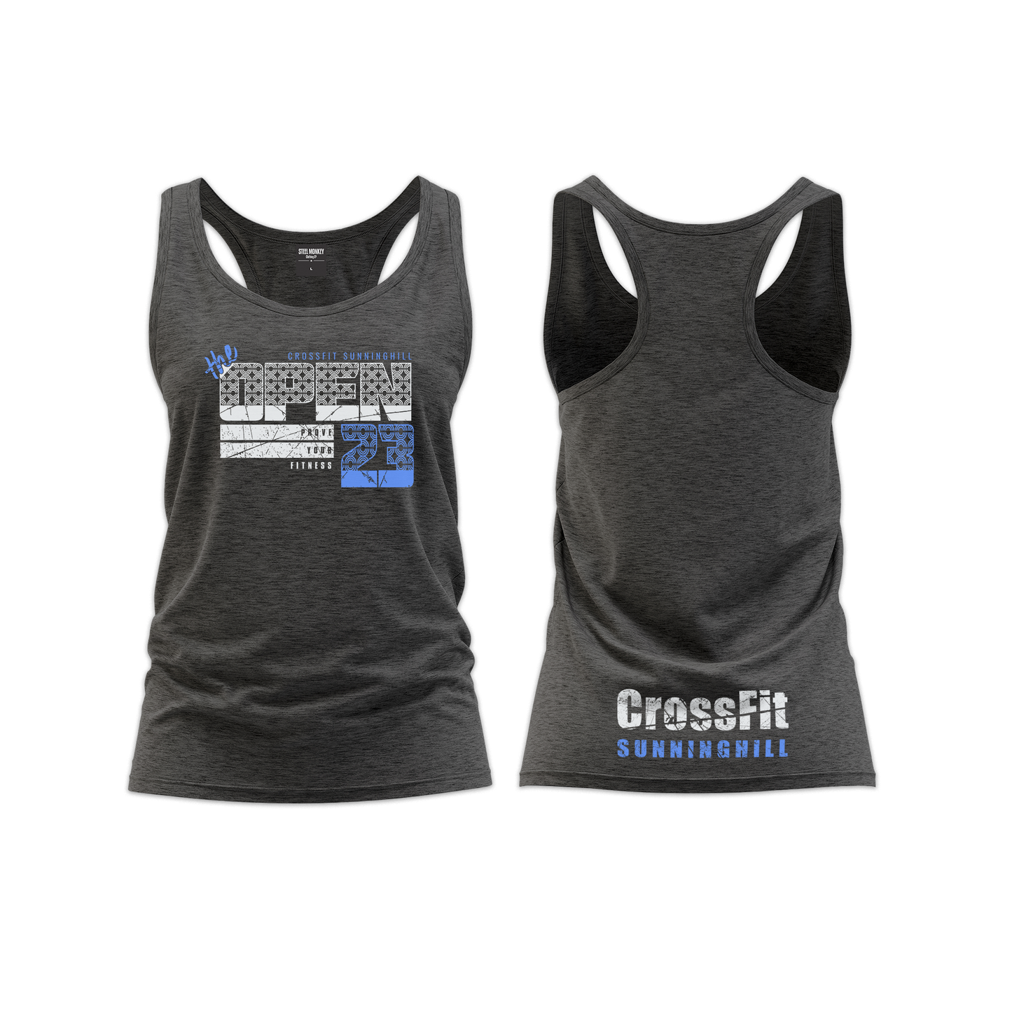 Crossfit Sunninghill Ladies Straight Cut Vest - Charcoal Melange