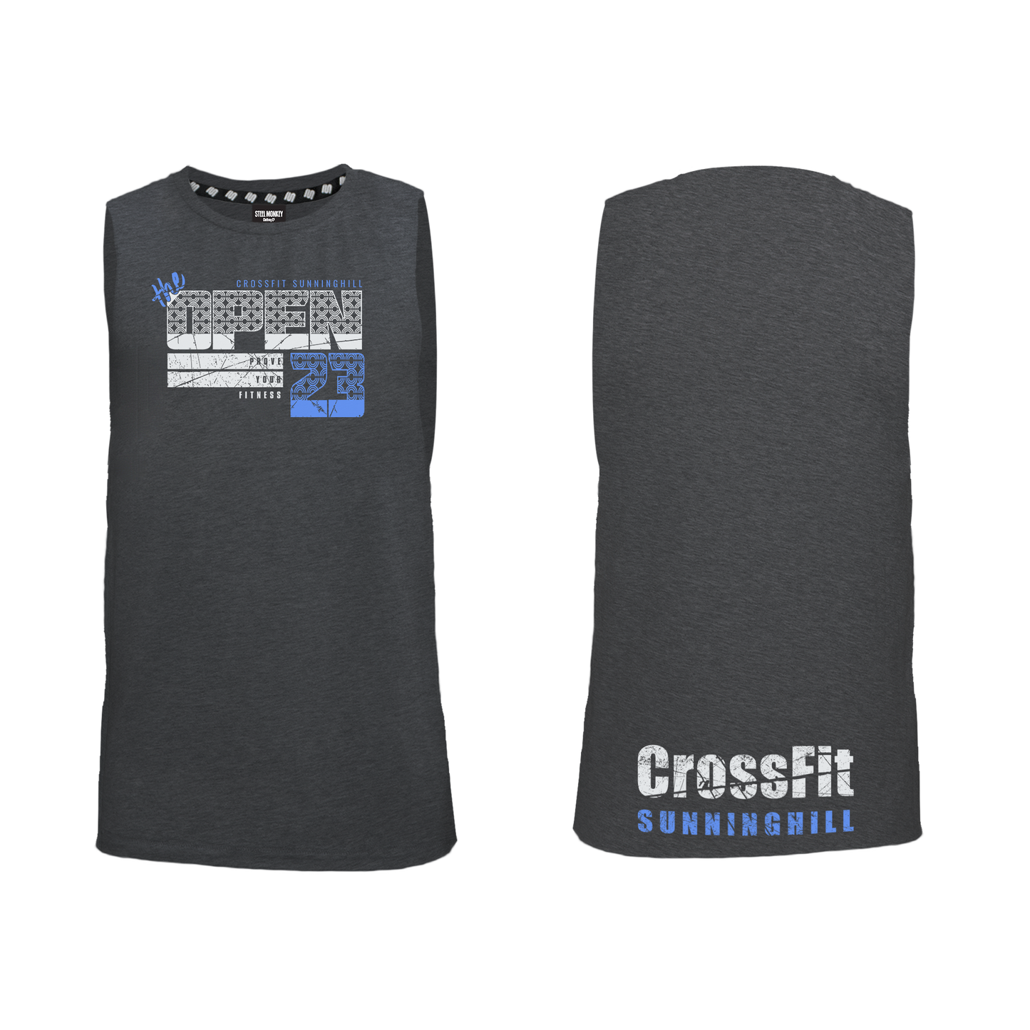 Crossfit Sunninghill Mens Muscle Tank - Charcoal Melange