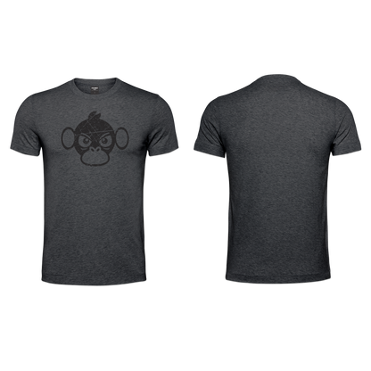 Mens T-Shirts - Charcoal Melange - Grunge Chest Black