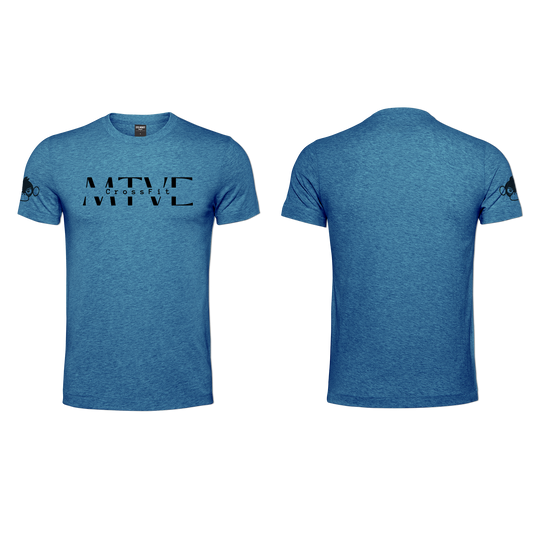 CrossFit Motive Men's T-Shirt - Blue Melange (Black)