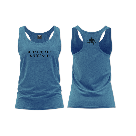 CrossFit Motive Ladies Straight Cut Vest - Blue Melange (Black)