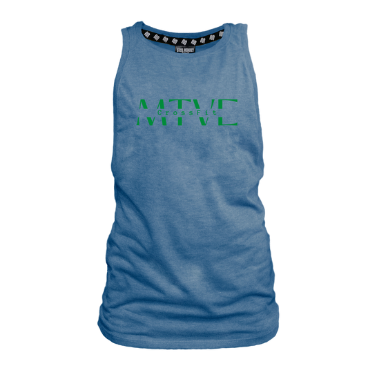 CrossFit Motive Ladies Muscle Tank - Blue Melange (Green)