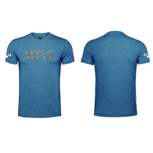 CrossFit Motive Men's T-Shirt - Blue Melange (Orange)