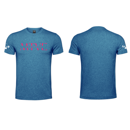 CrossFit Motive Men's T-Shirt - Blue Melange (Pink)