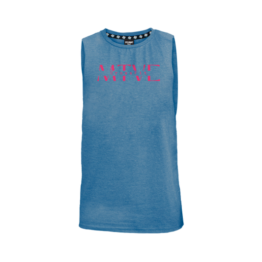 CrossFit Motive Men's Tank - Blue Melange (Pink)