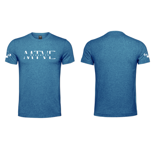 CrossFit Motive Ladies T-Shirt - Blue Melange (White)
