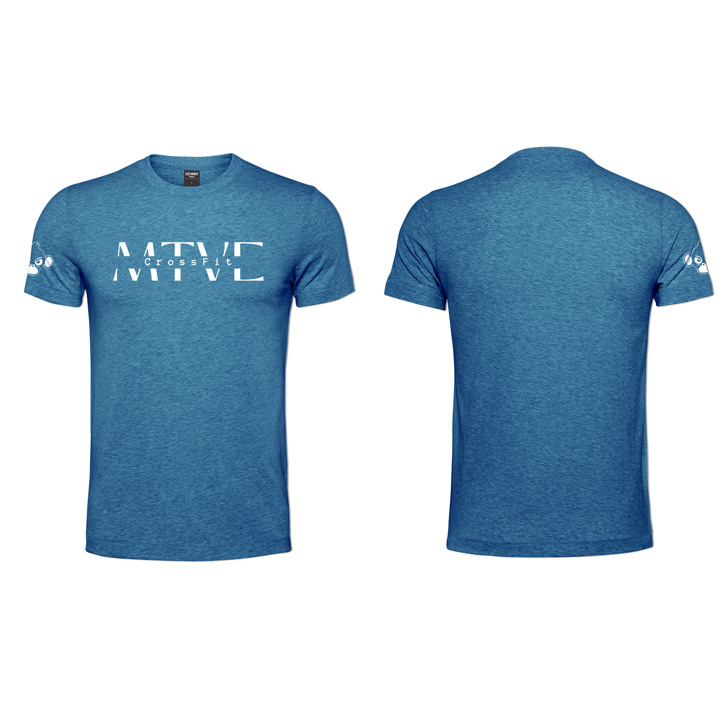 CrossFit Motive Ladies T-Shirt - Blue Melange (White)