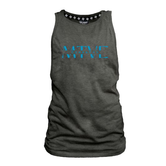 CrossFit Motive Ladies Muscle Tank - Charcoal Melange (Blue)