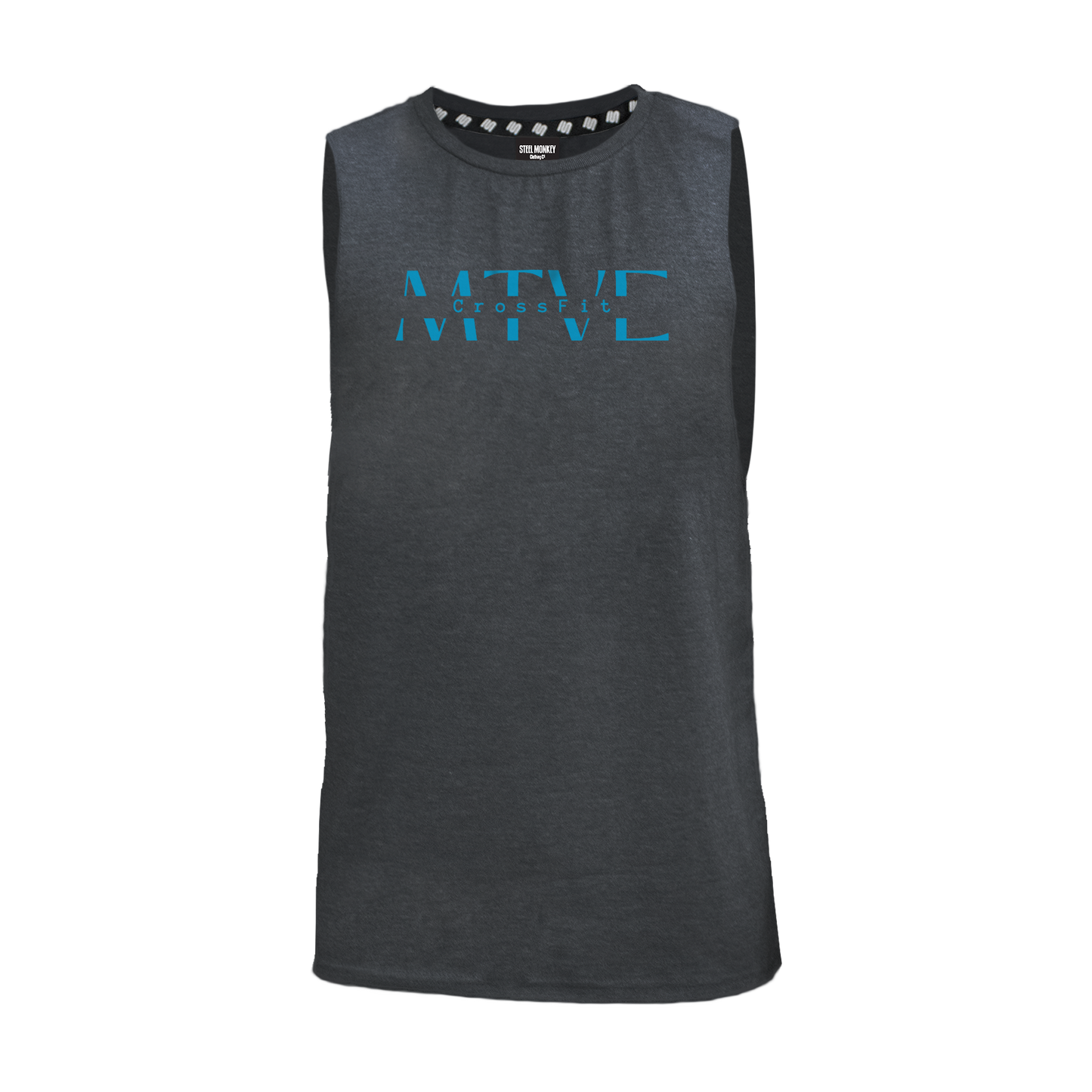 CrossFit Motive Men's Tank - Charcoal Melange (Blue)